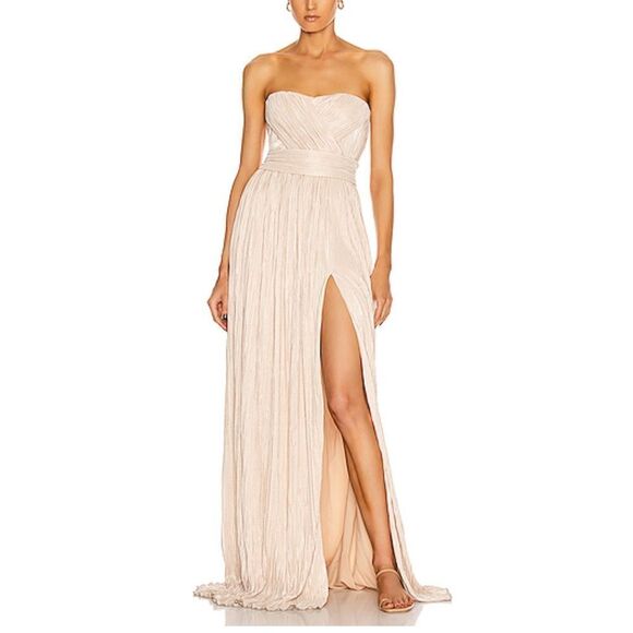 ✨NWT Jonathan Simkhai Corset Sexy Leg Slit Removable Straps / Strapless Gown Sz - Picture 4 of 15